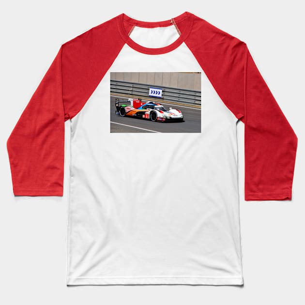 Porsche 963 no6 24 Hours of Le Mans 2023 Baseball T-Shirt by AndyEvansPhotos